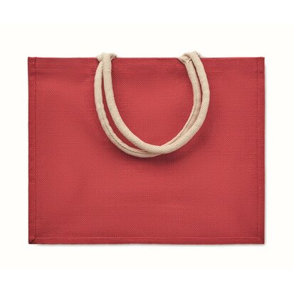 jute tas aura rood plat