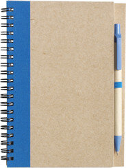 notitieboekje en pen  blauw