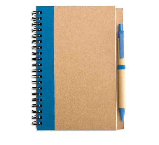 boek en pen blauw