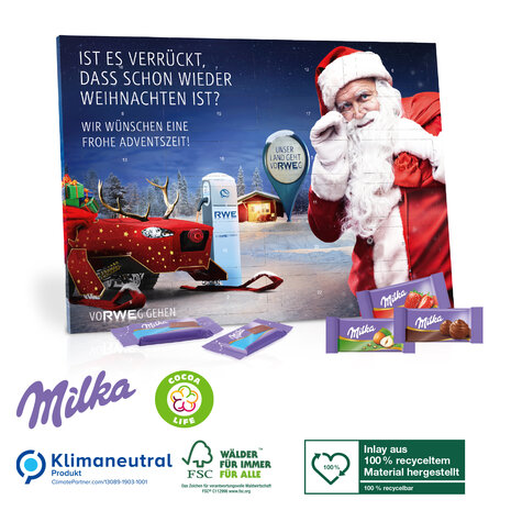 Milka adventskalender tafel gemengd